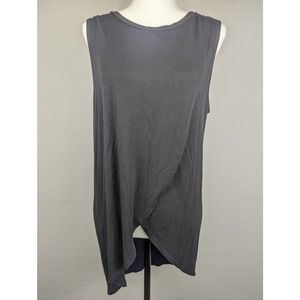 Mittoshop Black Asymmetrical Tunic Sleeveless Top Sz M